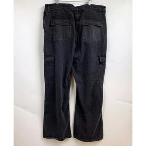 ASOS DESIGN Women's Tall‎ Cotton  High Rise Cargo Jean in Washed Black SZ 38 NWT